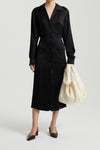 SAMUEL GUI YANG Phoenix hammered silk dress DR01-1